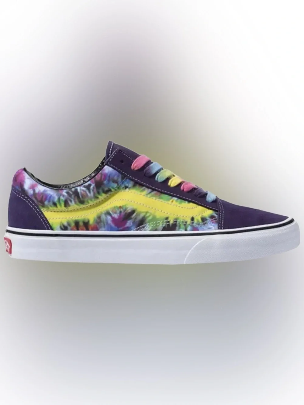 Vans Old Skool 'Tie Dye' in Mysterioso/True White & Purple suede sneakers